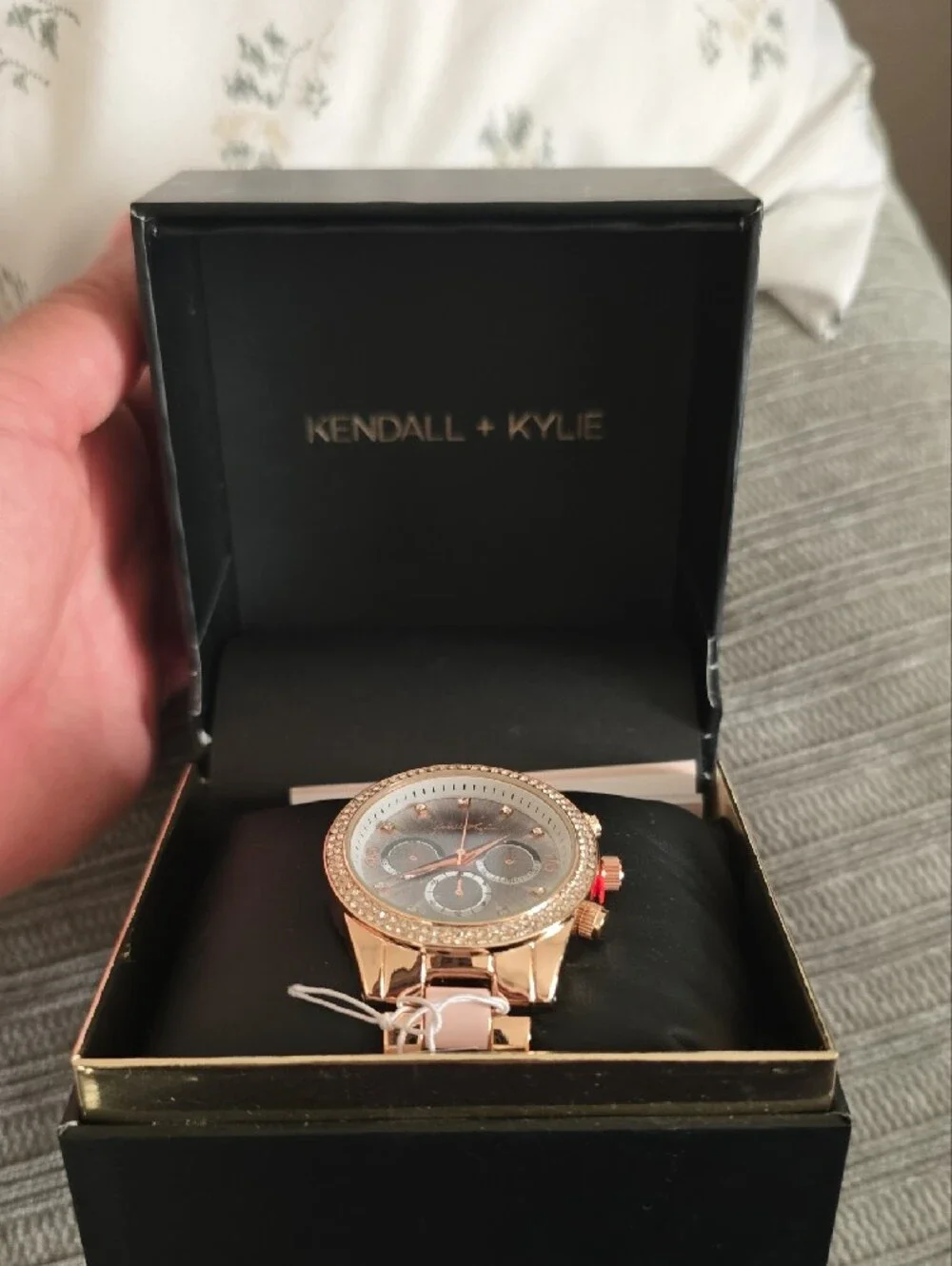 Kendall + Kylie NEW Women's Rose Gold Chronograph Watch with Pink Accents